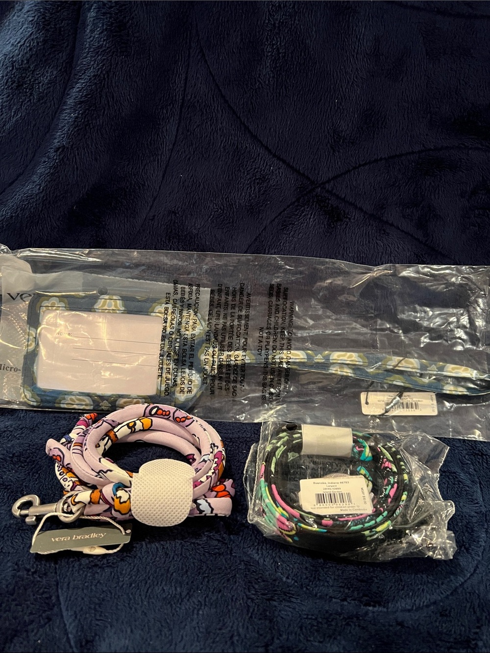 Vera Bradley Luggage Tag, and 2 Lanyards- NWT